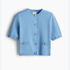 H&M Periwinkle Button-Up Cardigan. NWT. Size Small. Business Casual